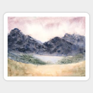 Tundra Basin Watercolor Painting Sticker